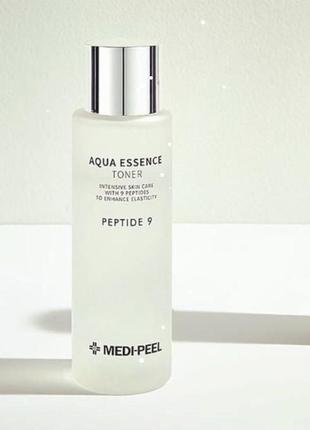 Зволожувальний тонер з комплексом 9 пептидів medi peel peptide 9 aqua essence toner, 250 мл