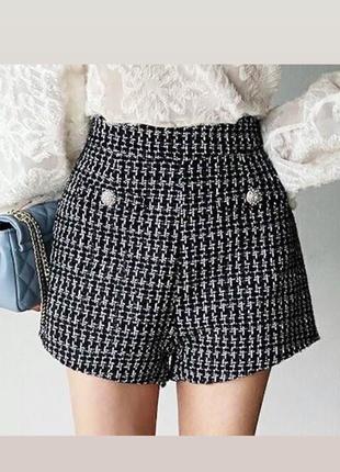 Стильные твидовые шорты miss selfridge