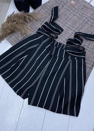 Черные классические шорты h&m s xs шорты с поясом короткие шорты