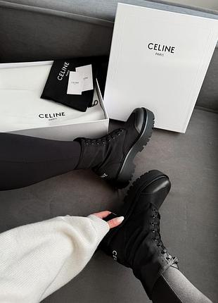 pochette celine in pelle e pvc nero