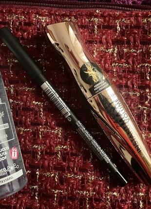 Подарочный набор deborah milano,, тушь, карандаш, средство для снятия косметики