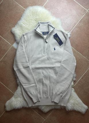 1/4 зип свитер polo ralph lauren кофта поло зепка