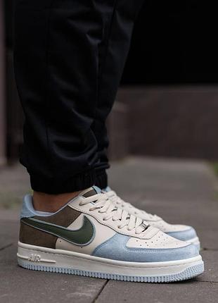 Nike air force white blue brown