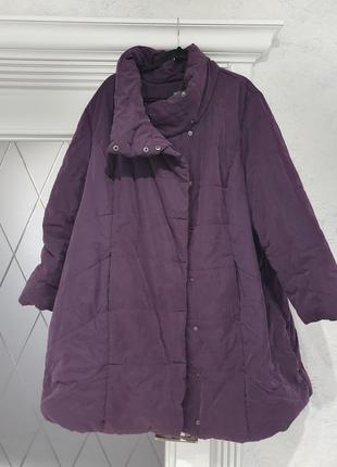 Стильна стьобана куртка пуховик батал