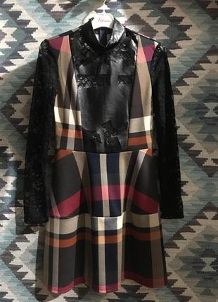 Платье женское/на подростка в клетку р.s