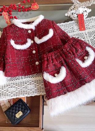 Невероятно стильный и изысканный теплый костюм