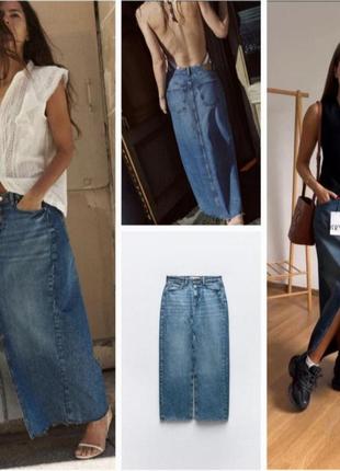Джинсовая юбка zara