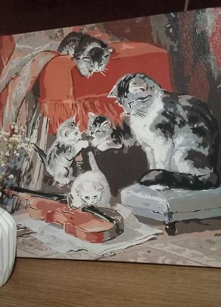 Картина по номерам раскрашена и покрыта глянцевым лаком 40×50