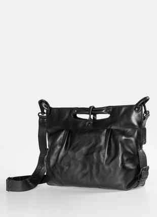 Aunts&uncles стильна шкіряна чорна сумка