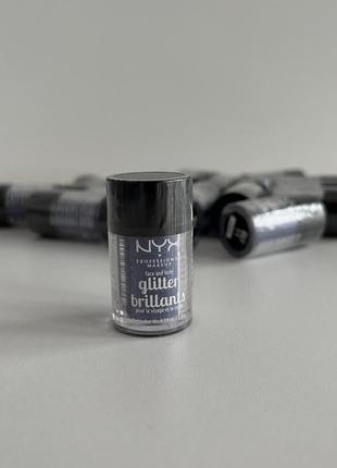 Глиттер для лица и тела nyx professional glitter brilliants (violet)