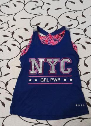 Майка с топом спортивная на девочку 10-11 лет, фирмы souluxe