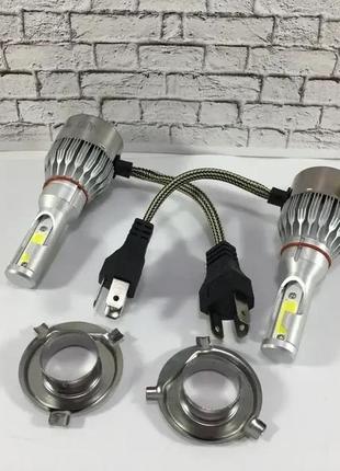 Комплект автомобильных светодиодных led ламп с охлаждением с6 led h4 led лампы для авто 3800лм