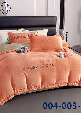 Комплект велюрового постельного белья, мустанг