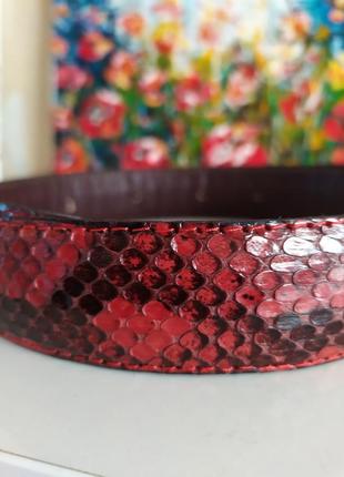 Ремень кожаный змеиная кожа italia