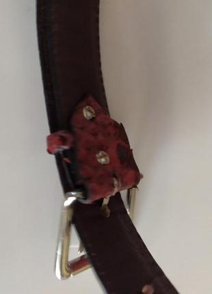 Ремень кожаный змеиная кожа italia