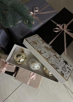 Оригинальный новогодние стеклянные шары на елочку carolina herrera