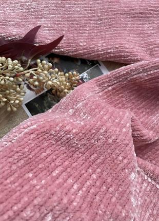 Плюшевий велюровий светр з капішоном в’язаний