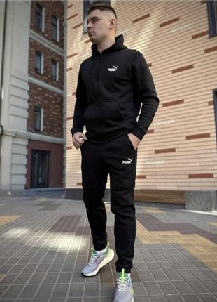 Спортивный костюм puma оригинал спортивные штаны и худи с капюшоном, размер s,