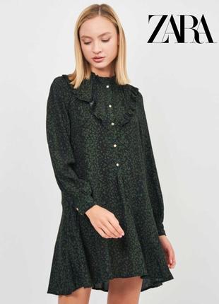 Платье свободного кроя zara леопардовый принт