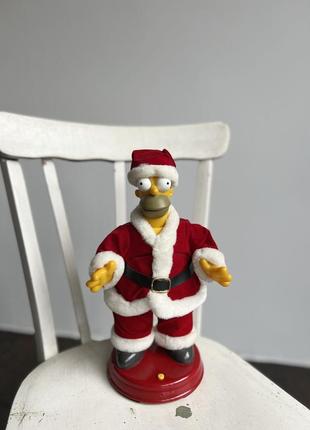 The simpsons homer vintage 00s christmas large talking and danceнг toy with batteries коллекционная игрушка, симпсоны, гомер танцует и говорит