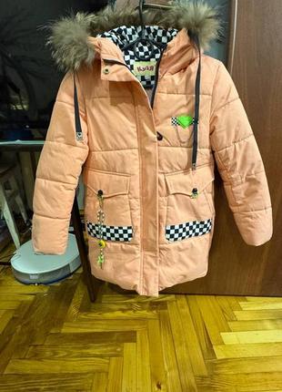 Пуховик для дівчинки дитячий