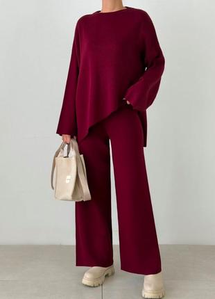 Теплый женский вязаный костюм oversize♥️