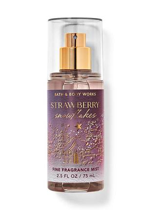 Парфюмированный спрей (мист) для тела bath and body works strawberry snowflakes, 75 мл