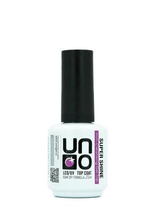 Топ для гель лака без липкого слоя uno super shine (15 мл)
