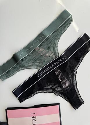 Трусики з лого резинкою victoria’s secret
