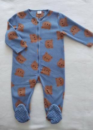 Теплий флісовий сліп (чоловічок) next, розмір 80-86, 12-18 міс