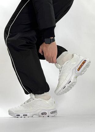 Кроссовки nike air max plus tn all white
