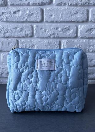 Косметична великої місткості водонепроникна блакитна