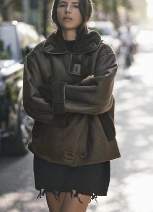 Дублянка zara xxs коричнева оригінал