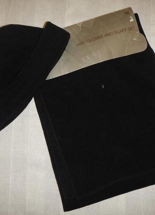 Набір шарф і шапка bhs one size флісовий