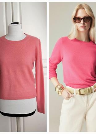 J.crew джемпер s-m 44-46 кашемировый свитер  лонгслив кофта розовый коралловый1 фото