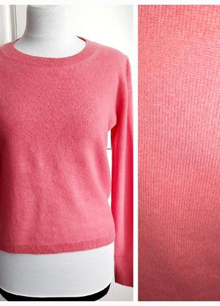 J.crew джемпер s-m 44-46 кашемировый свитер  лонгслив кофта розовый коралловый2 фото