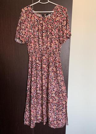 Красивое длинное платье из вискозы (штапель) (размер 14-16)