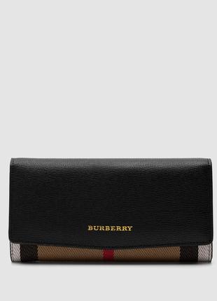 Брендовий жіночий шкіряний гаманець Burberry Kids Одежда для девочек 2-12 лет wallet brown/black