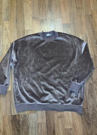 Світшот оверсайз preppy вельветовий бархатний оригінал