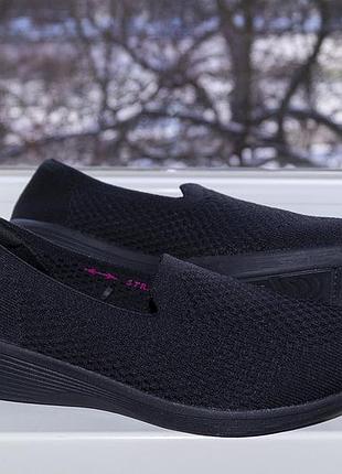 Слипоны женские skechers sn 158761 bbk women's 40 р. оригинал
