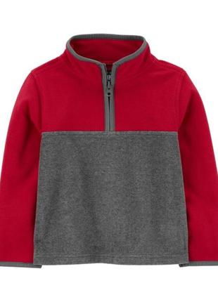 Oshkosh флисовая кофта поддева реглан толстовка флиска red  grey