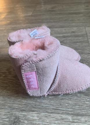 Детские пинетки топики на овчине обуви 6-12 мес