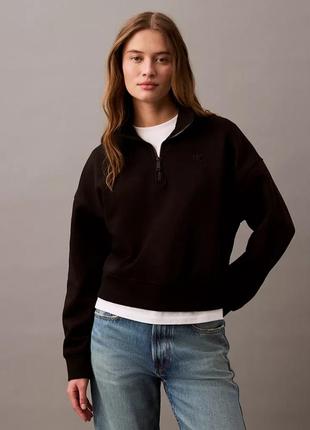 Худи свитшот calvin klein s на флисе на молнии