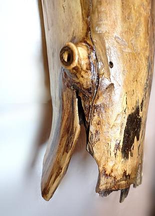 Стельова зональна люстра з дерева5 фото