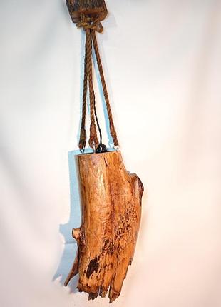 Стельова зональна люстра з дерева3 фото