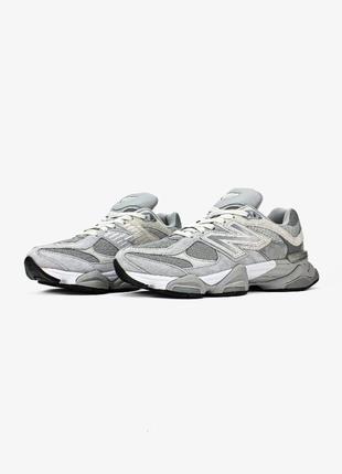 Кроссовки женские / мужские серые замшевые весенние летние new balance 9060'shadow grey'