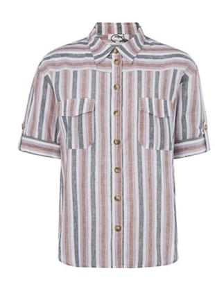 Suncoo paris блуза  с коротким рукавом лен хлопок