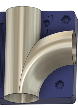 3" шаблон для соединения выхлопных труб под углом 90 °