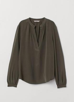 Шелковая блуза h&m