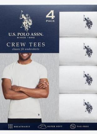 Белые базовые футболки us Boots polo assn. (оригинал) размер м
